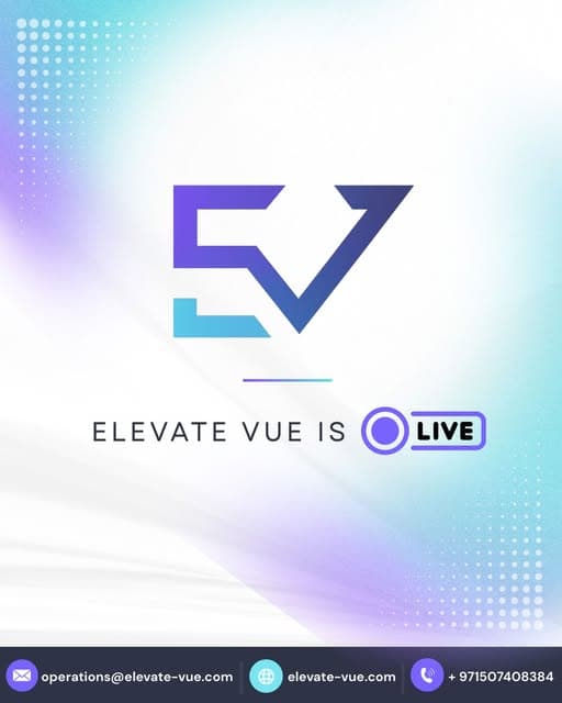 Elevate Vue social post